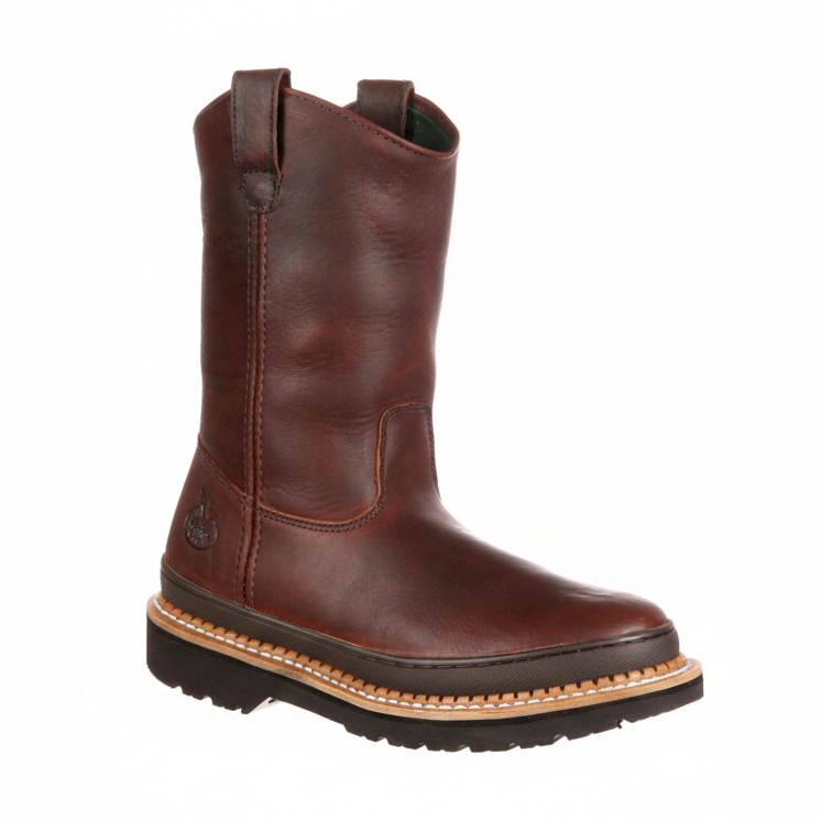Georgia Giant Wellington Pull-On Work Boot - Soggy Brown