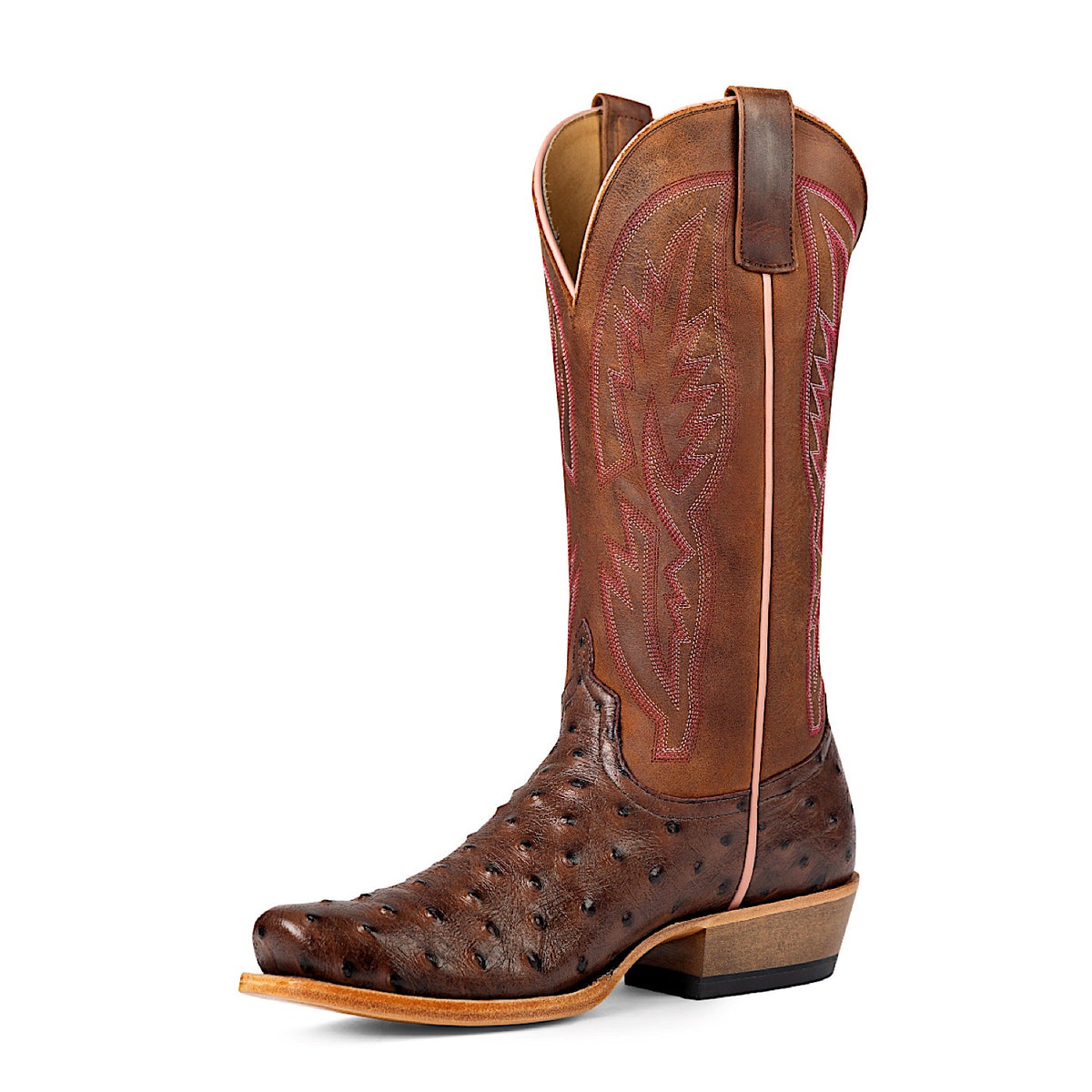 Macie Bean Women's In My Quills Western Boot - Antique Brown Ranch Ostrich