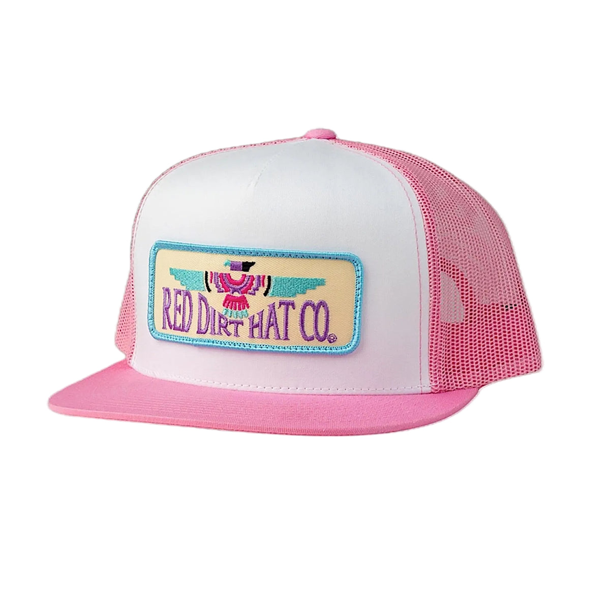 Red Dirt Hat Co Thunderbird Cap - White/Pink