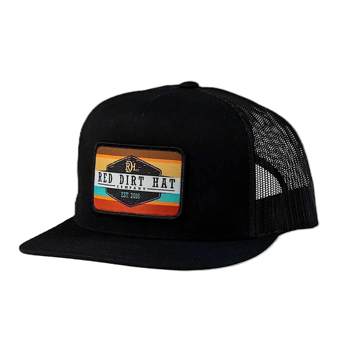 Red Dirt Hat Co Army Sunset Cap - Black