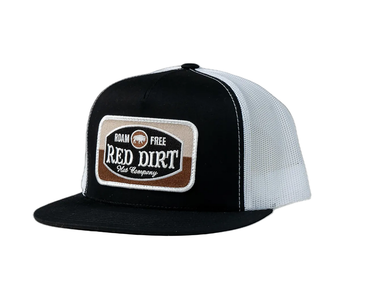 Red Dirt Hat Co Roam Free Cap - Black/White