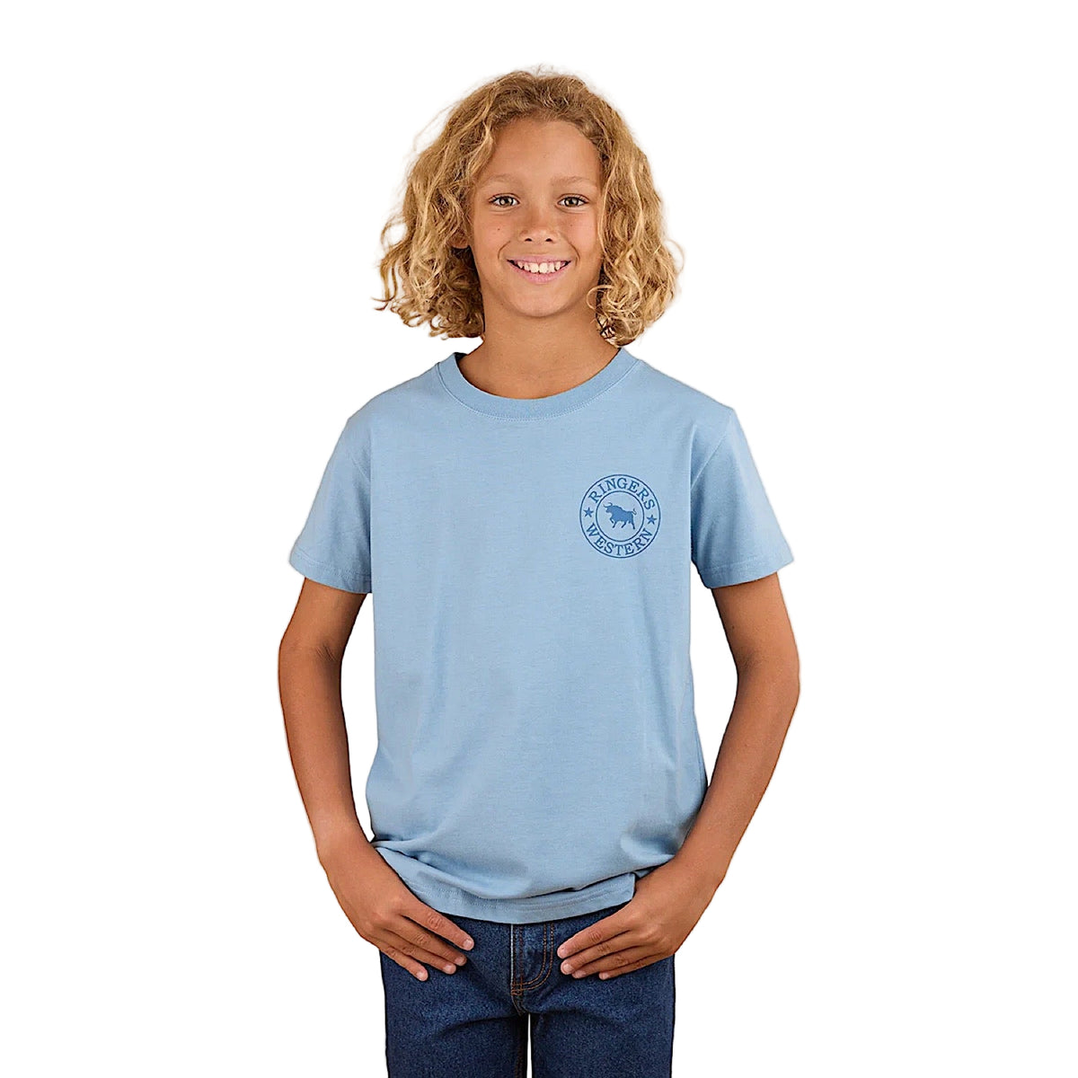 Ringers Western Kid's Signature Bull Classic Fit T-Shirt - Dusk/Navy