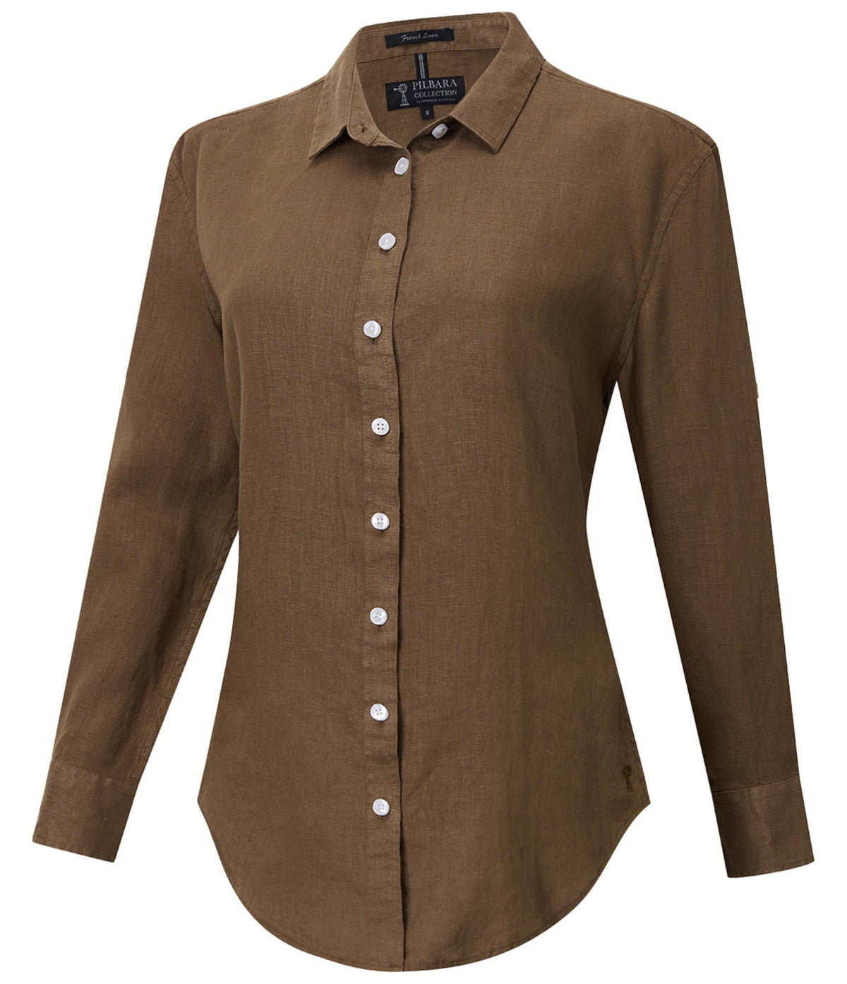 Pilbara Women's Florence Classic Linen Shirt - Cocoa Brown