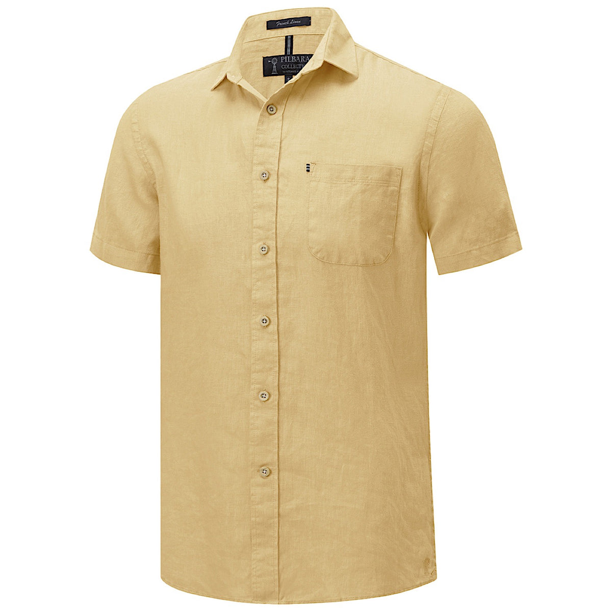 Pilbara Men's Linen Short Sleeve Shirt - Desert