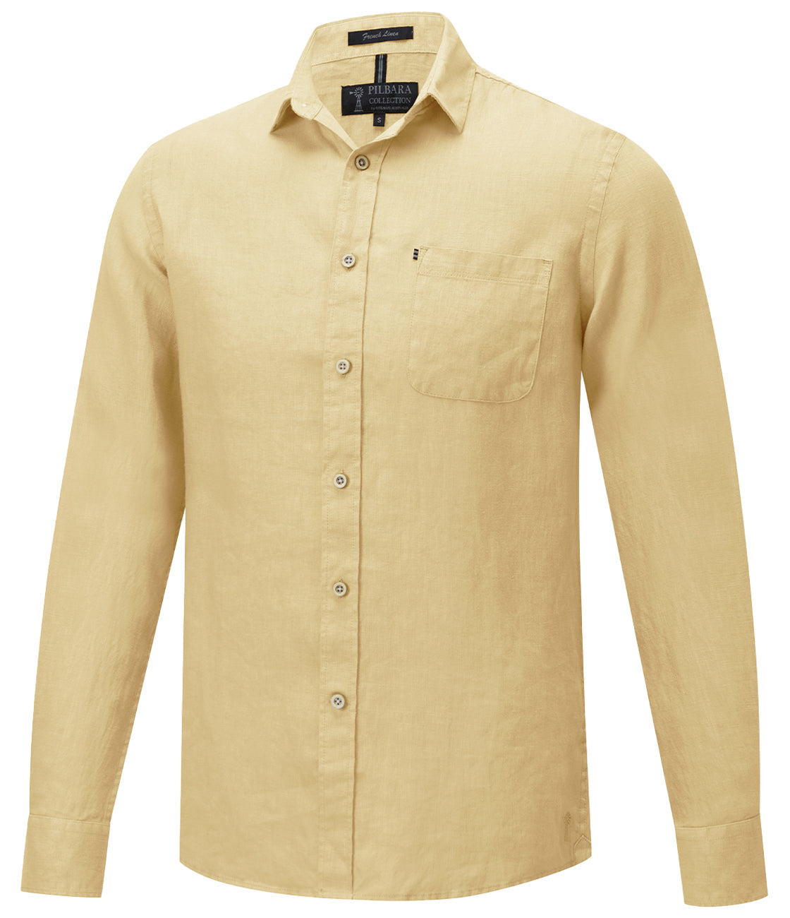 Pilbara Men's Linen L/S Shirt - Desert