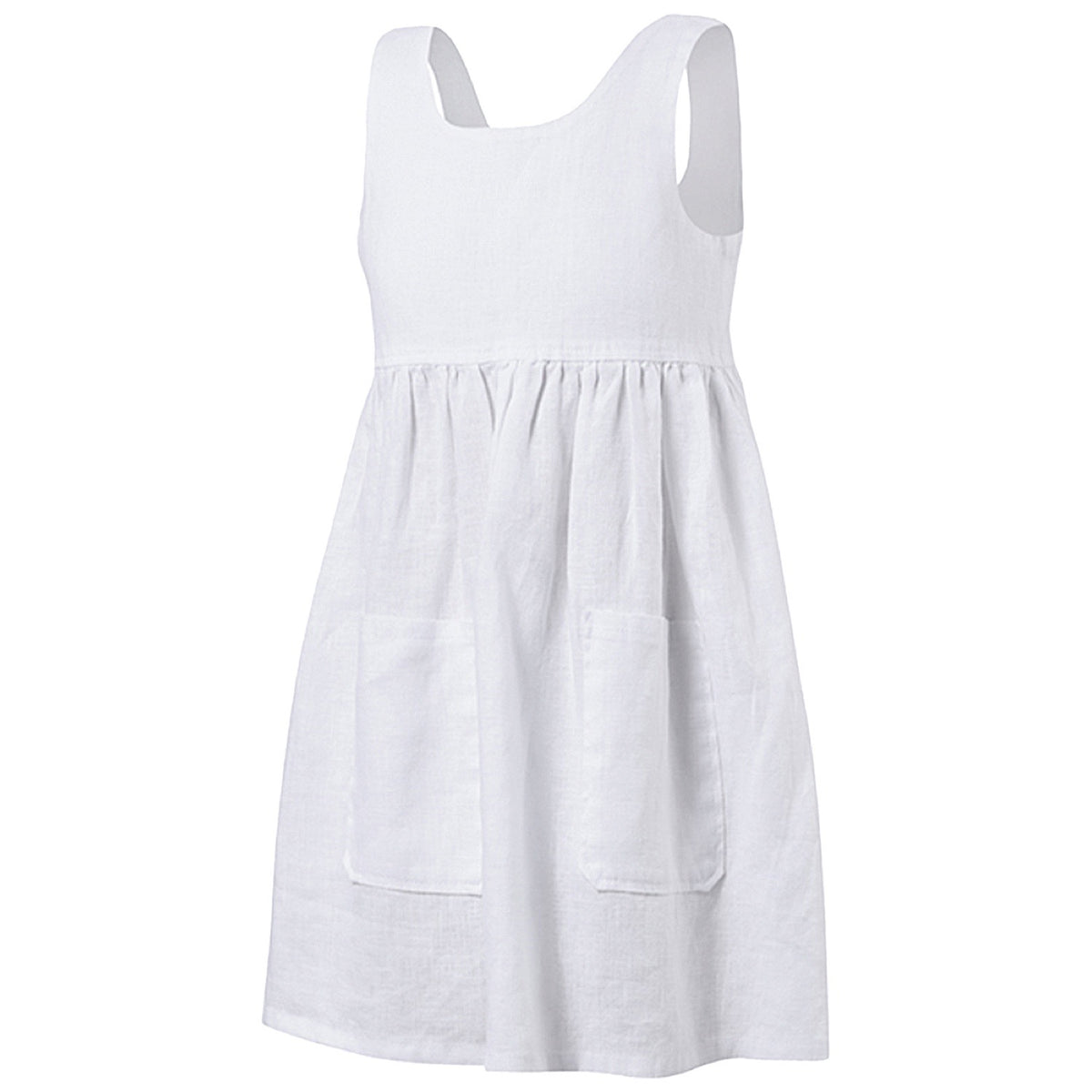 Pilbara Girl's Zoe Linen Sundress - White