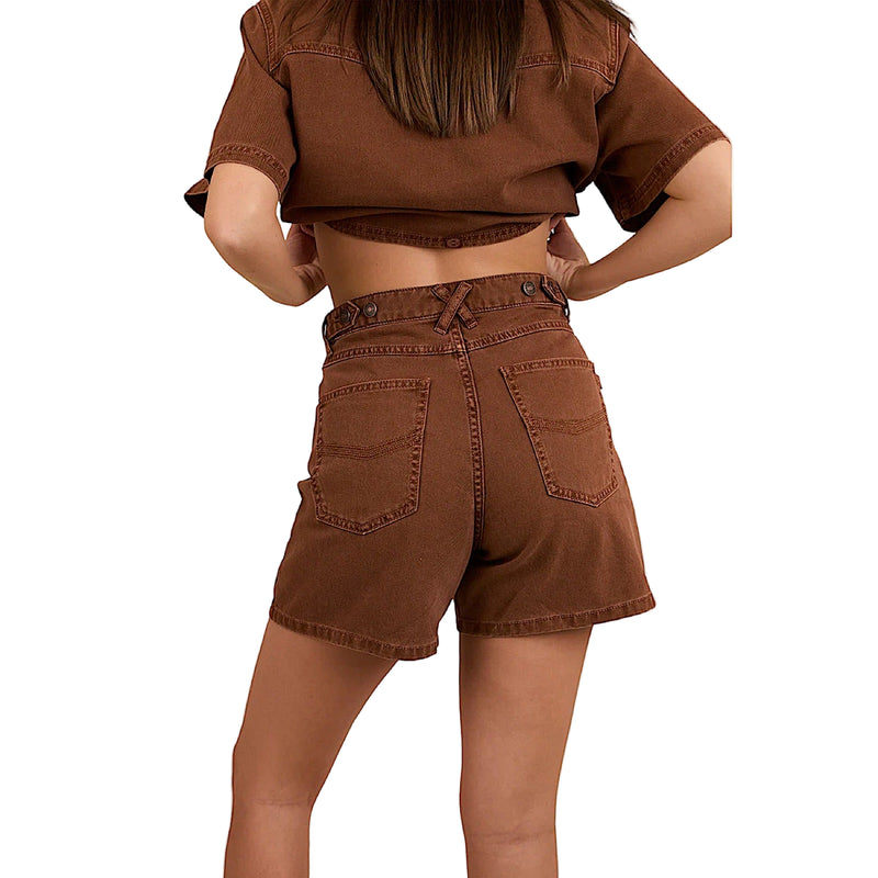 Ringers Western Women’s Iris Denim Short - Saddle Brown