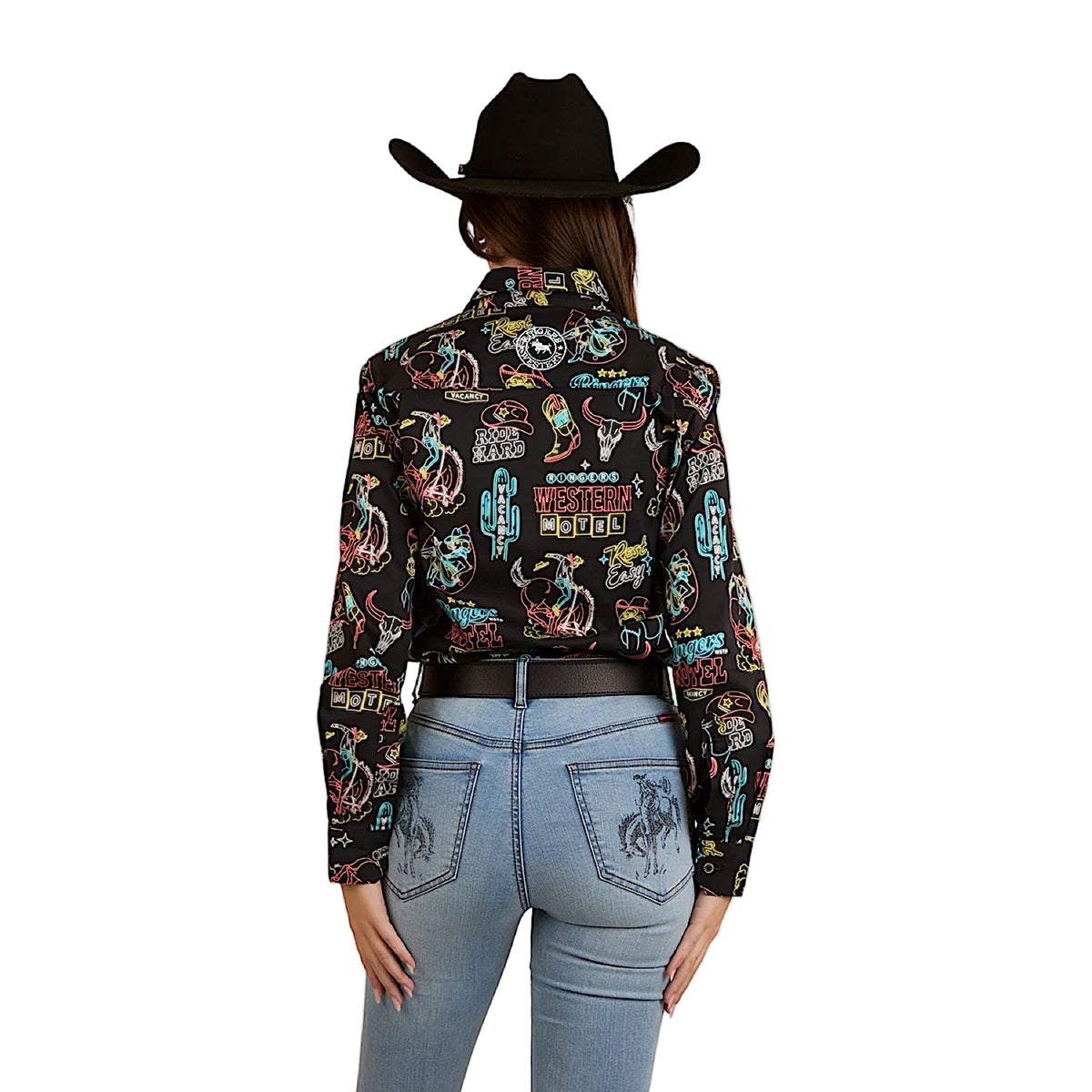 Ringers Western Women's The Dyno Limited Edition Full Button Work Shirt - Black/Multi