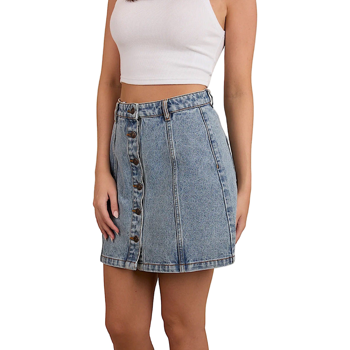 Ringers Western Women’s Johanna Denim Skirt - Light Wash Blue