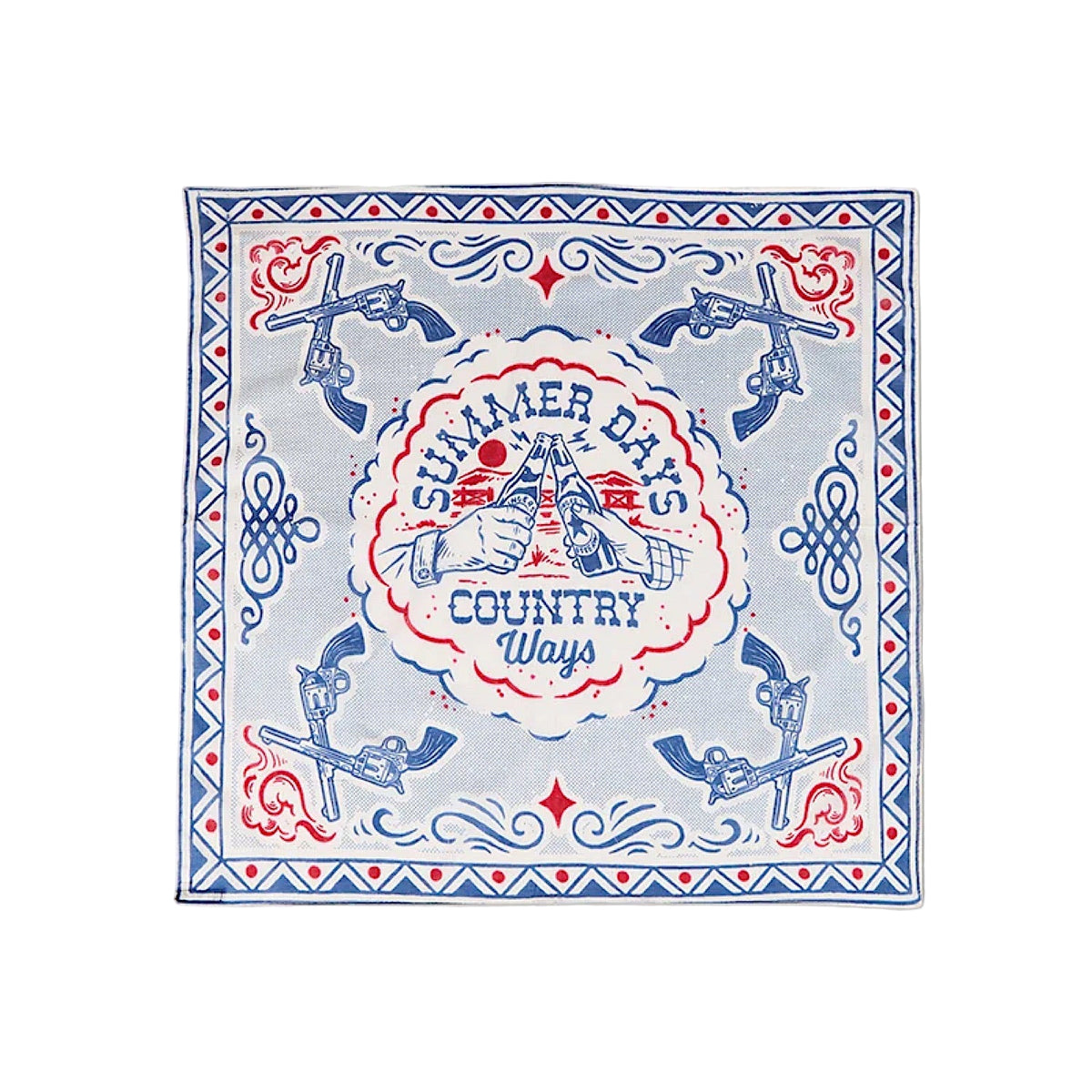 Ringers Western Summer Days Bandana Scarf White