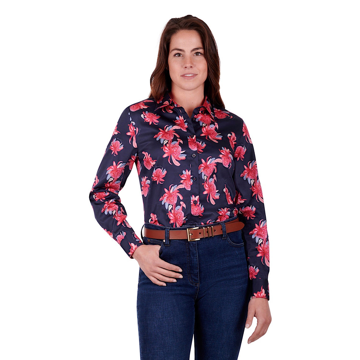 Thomas Cook Womens Jewel L/S Shirt Rose Red