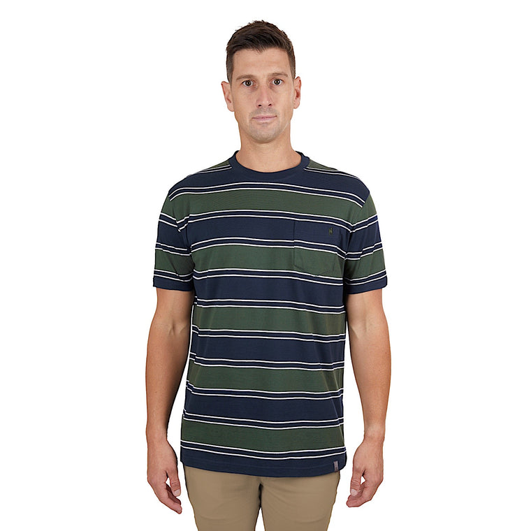 Thomas Cook Men's Jason 1 Pocket Short Sleeve Tee Navy/Dark Green