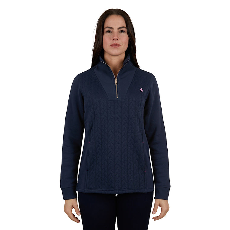 Thomas Cook Womens Abby 1/4 Zip Rugby Navy