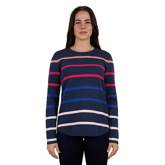 Thomas Cook Womens Evelyn Milano Stripe Knit Jumper - Navy
