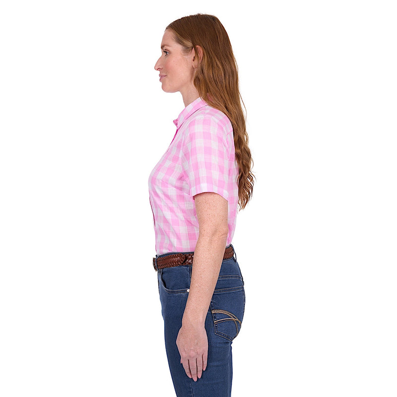 Thomas Cook Women’s Eliza Short Sleeve Shirt - Pink/White