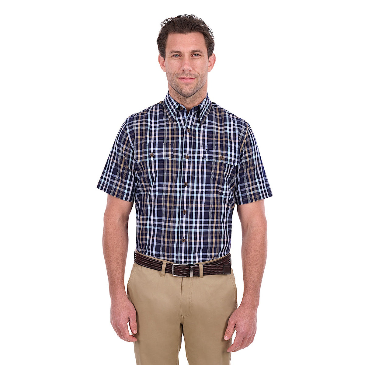Thomas Cook Men's Finley Short Sleeve Shirt - Navy / Light Blue