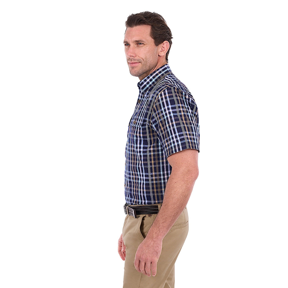 Thomas Cook Men's Finley Short Sleeve Shirt - Navy / Light Blue