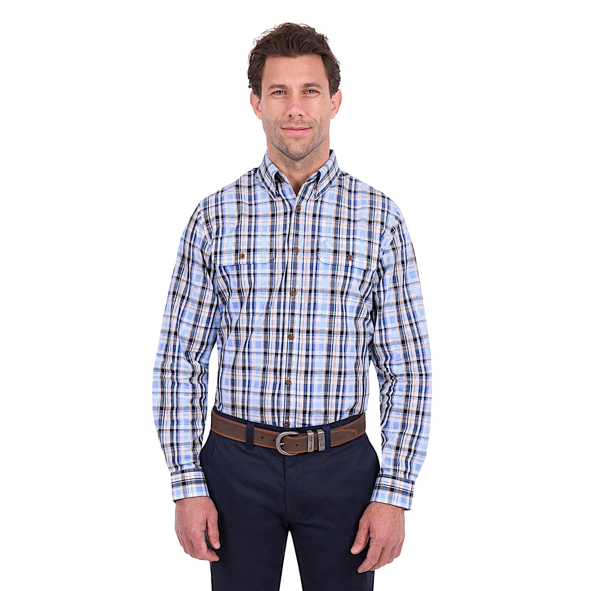 Thomas Cook Men's Roman Shirt - Light Blue / Black