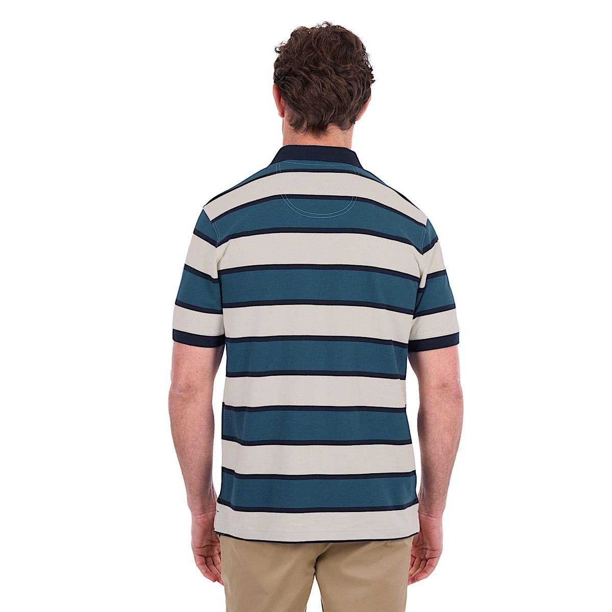 Thomas Cook Men's Martin Polo - Off White / Washed Blue
