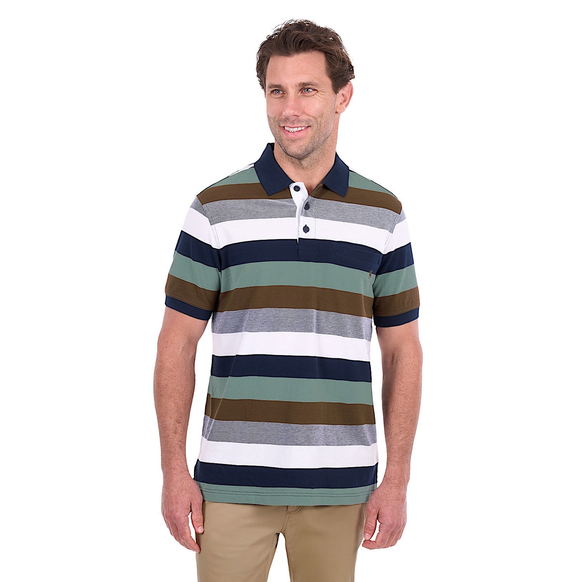 Thomas Cook Men's Wayne Polo - Tan / Sage