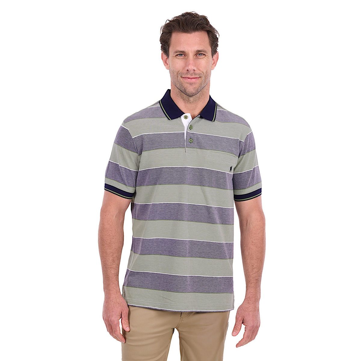 Thomas Cook Men's Billy Polo - Green / Charcoal