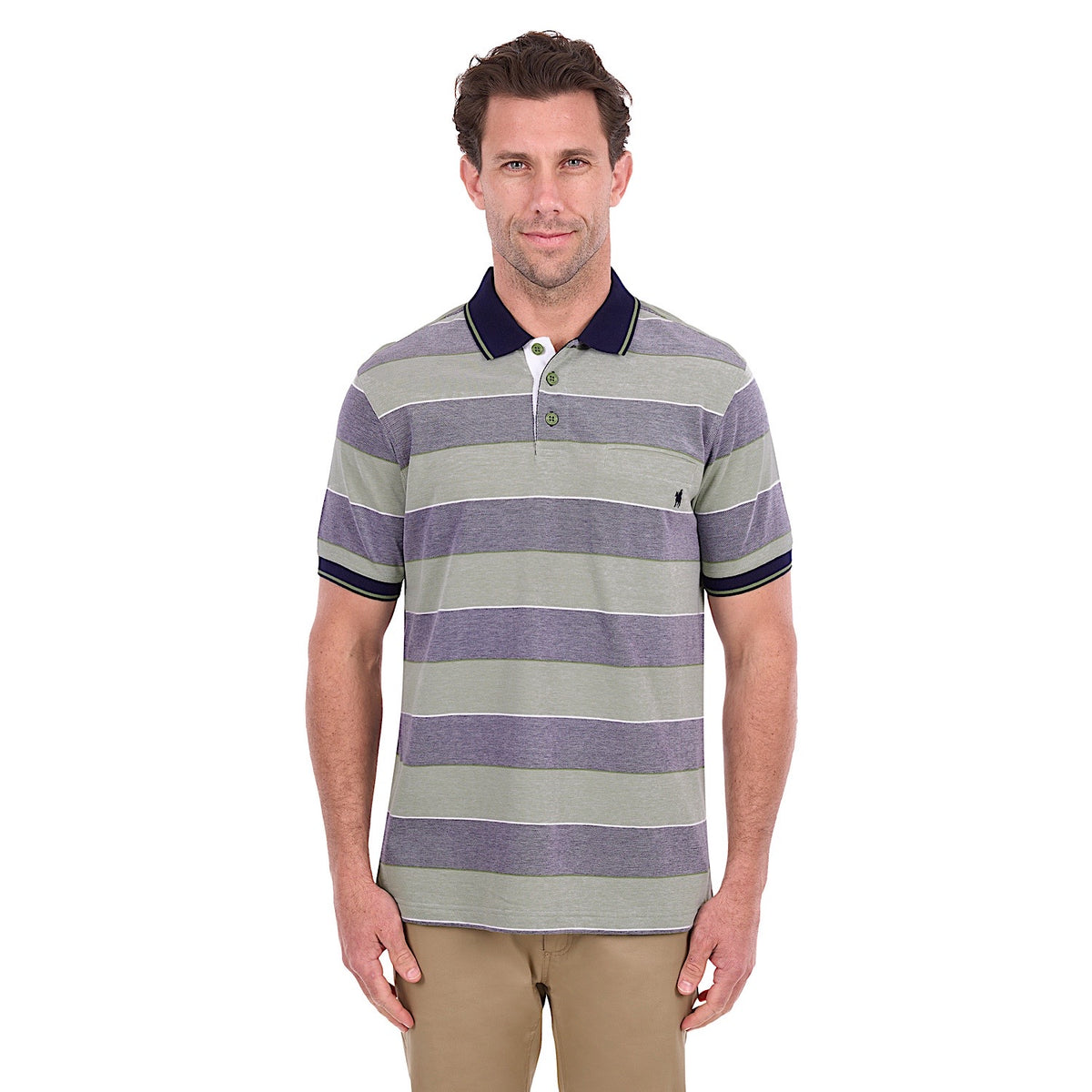 Thomas Cook Men's Billy Polo - Green / Charcoal