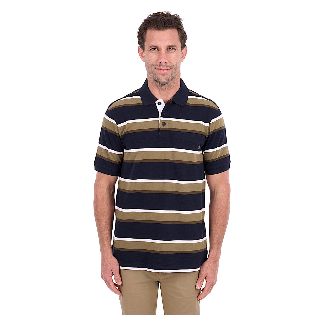 Thomas Cook Men's Vincent Polo - Navy / Tan