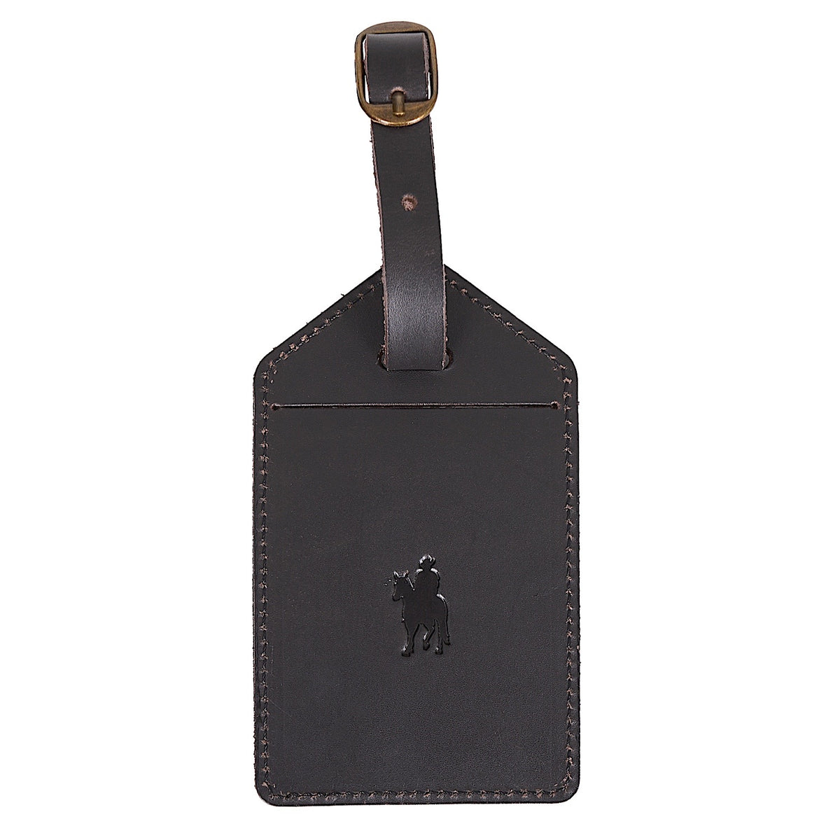 Thomas Cook Leather Luggage Tag - Chocolate