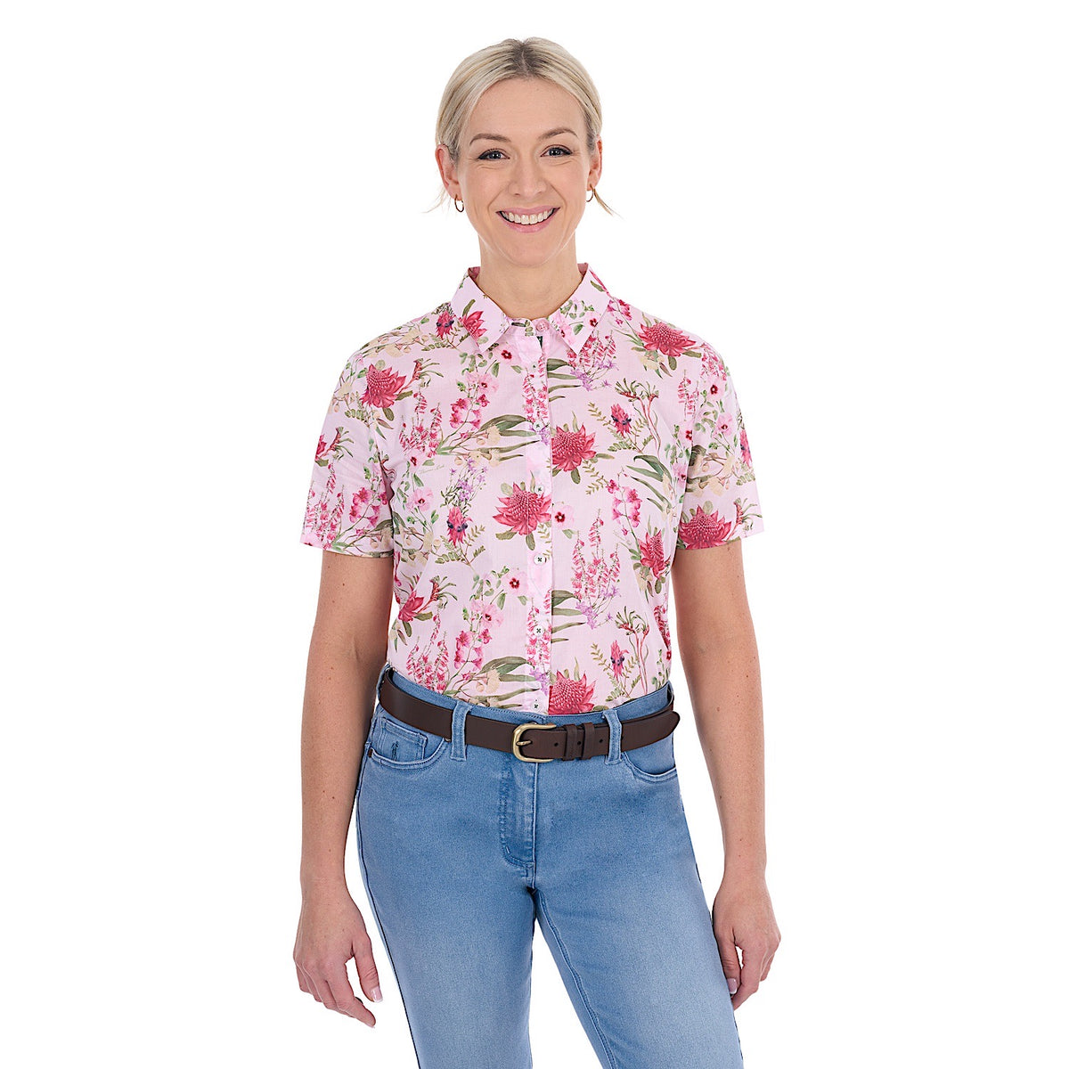 Thomas Cook Women's Frankie Short Sleeve Shirt - Pink Multi
