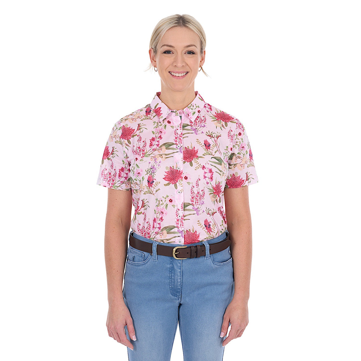 Thomas Cook Women's Frankie Short Sleeve Shirt - Pink Multi