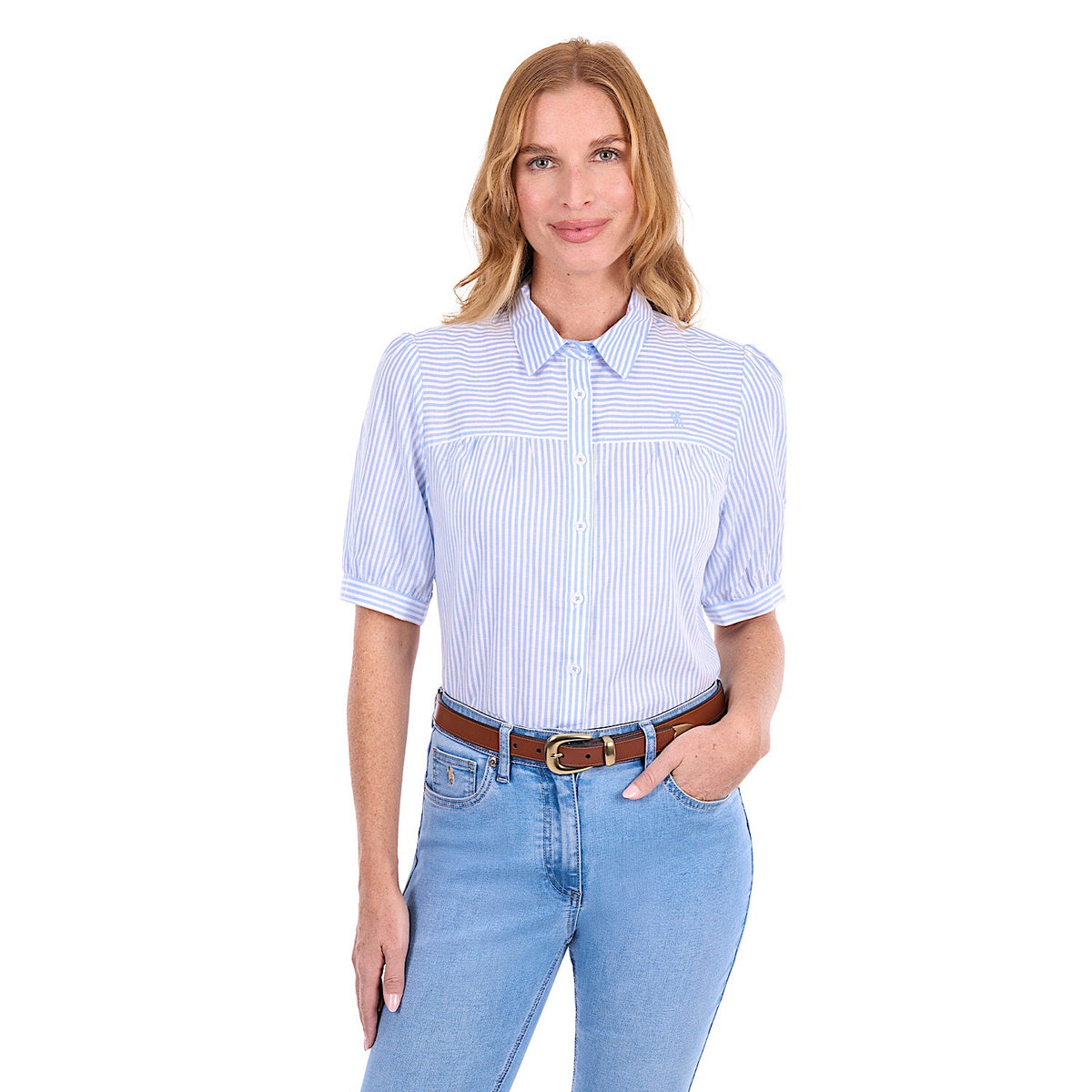 Thomas Cook Women's Shelley Short Sleeve Shirt - Blue / White