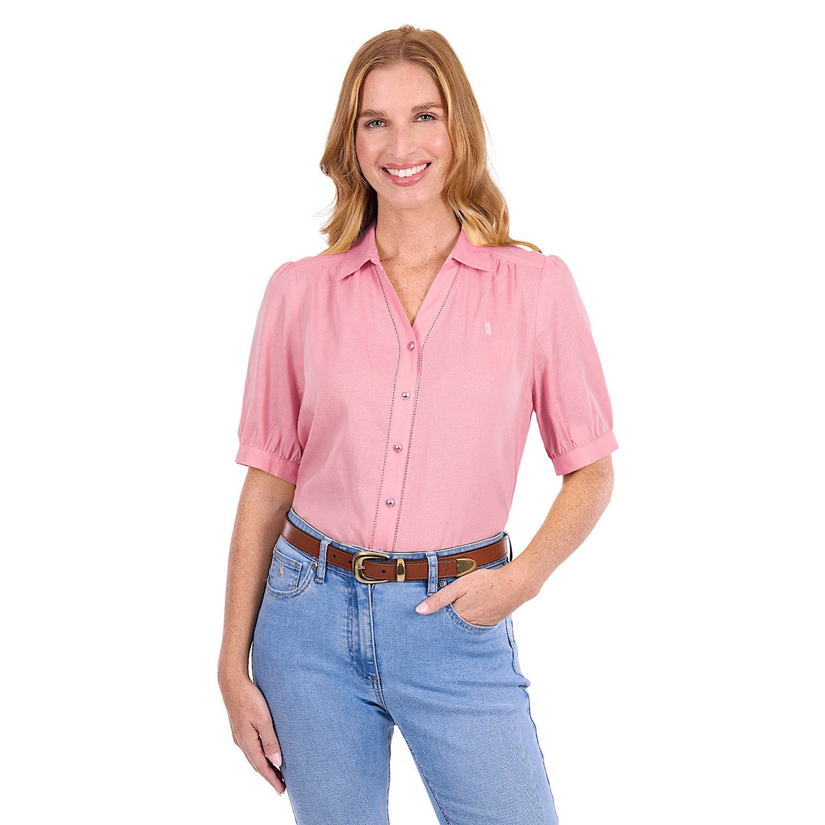 Thomas Cook Women's Colette Short Sleeve Shirt - Rose Pink
