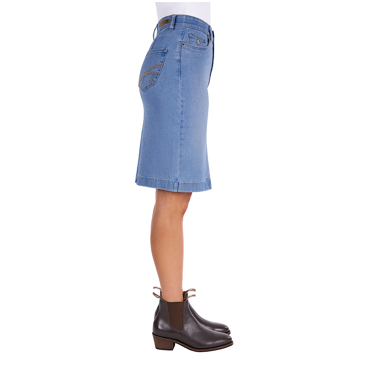 Thomas Cook Women's Ebony Denim Skirt - Light Wash