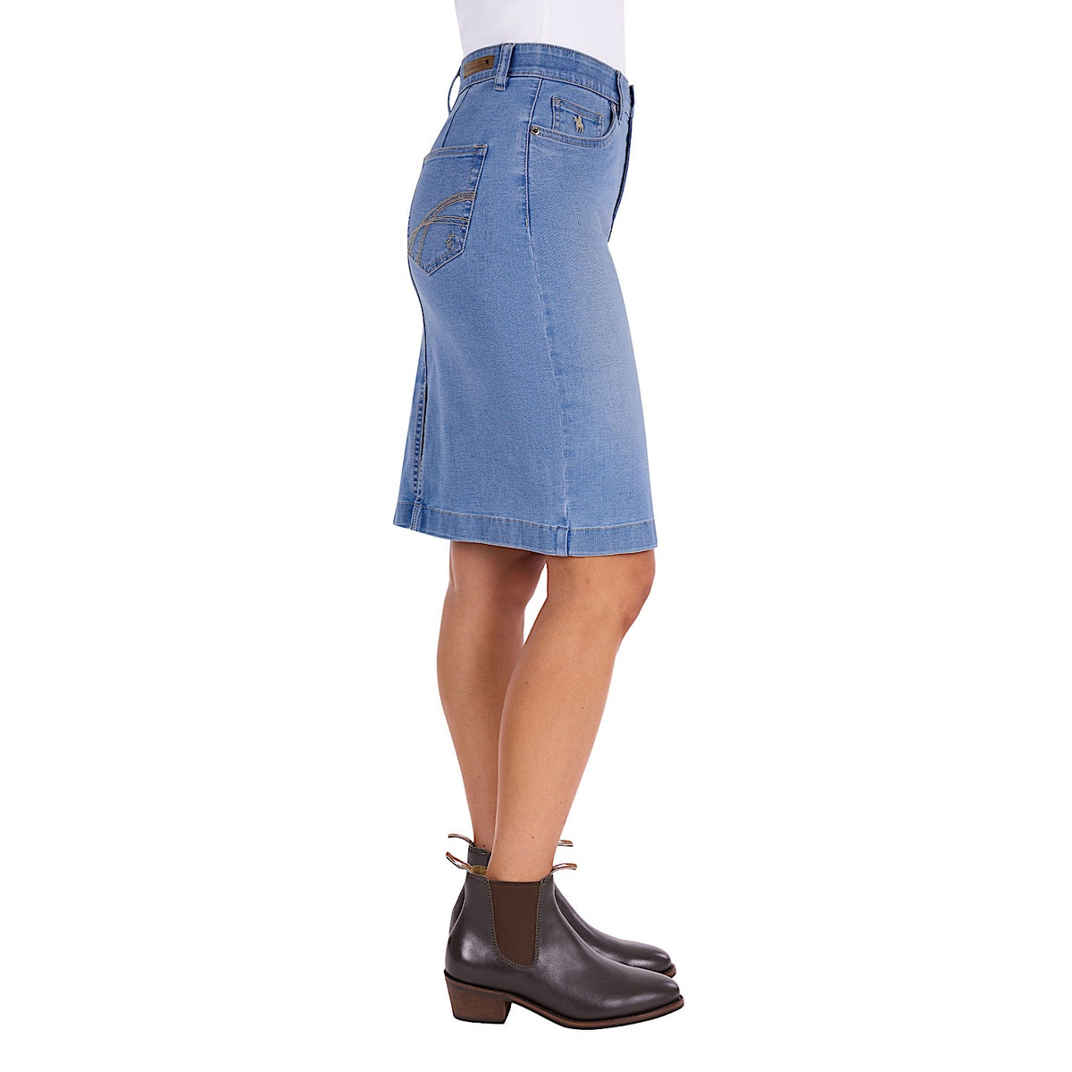 Thomas Cook Women's Ebony Denim Skirt - Light Wash