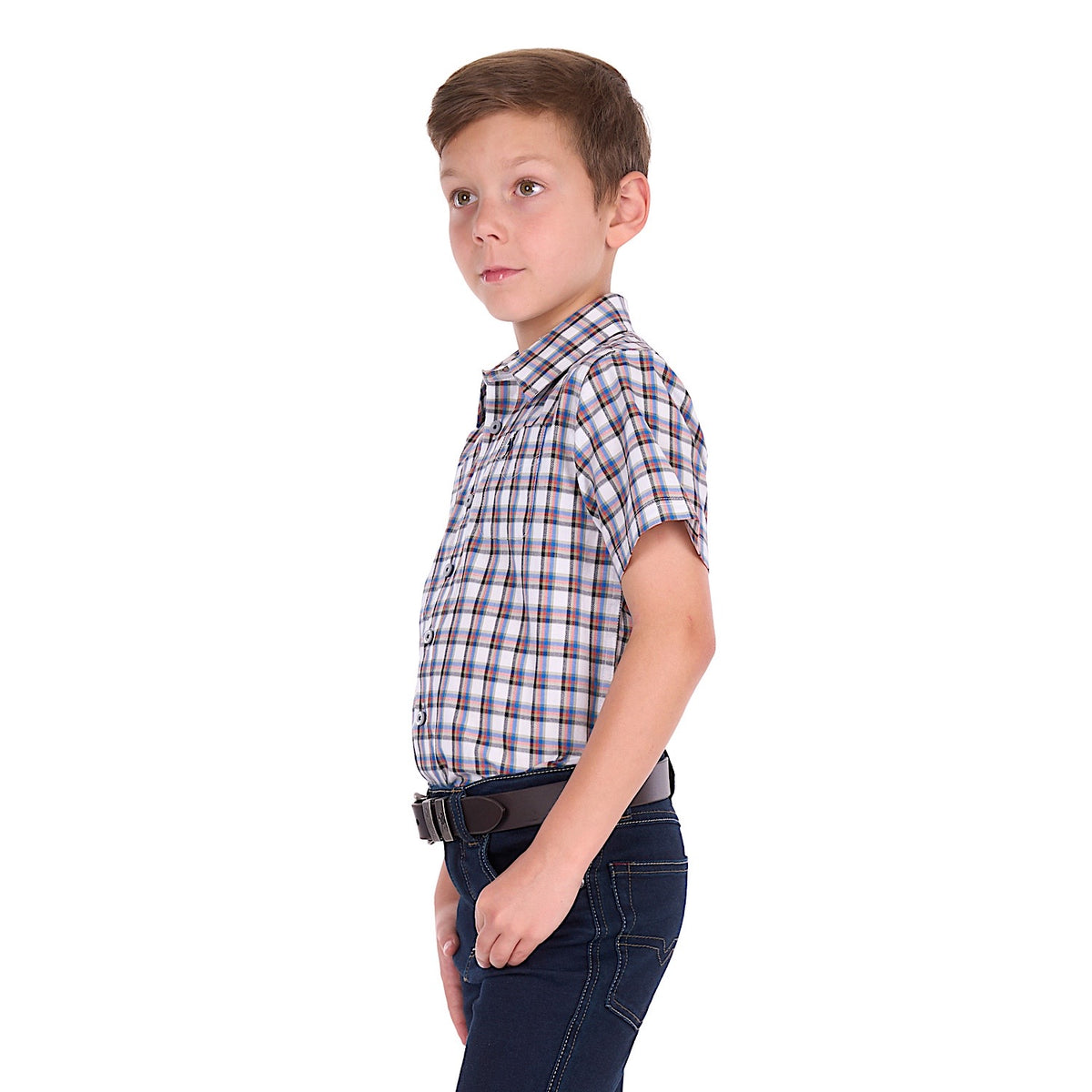 Thomas Cook Boy's Arlo Short Sleeve Shirt - Royal / Multi