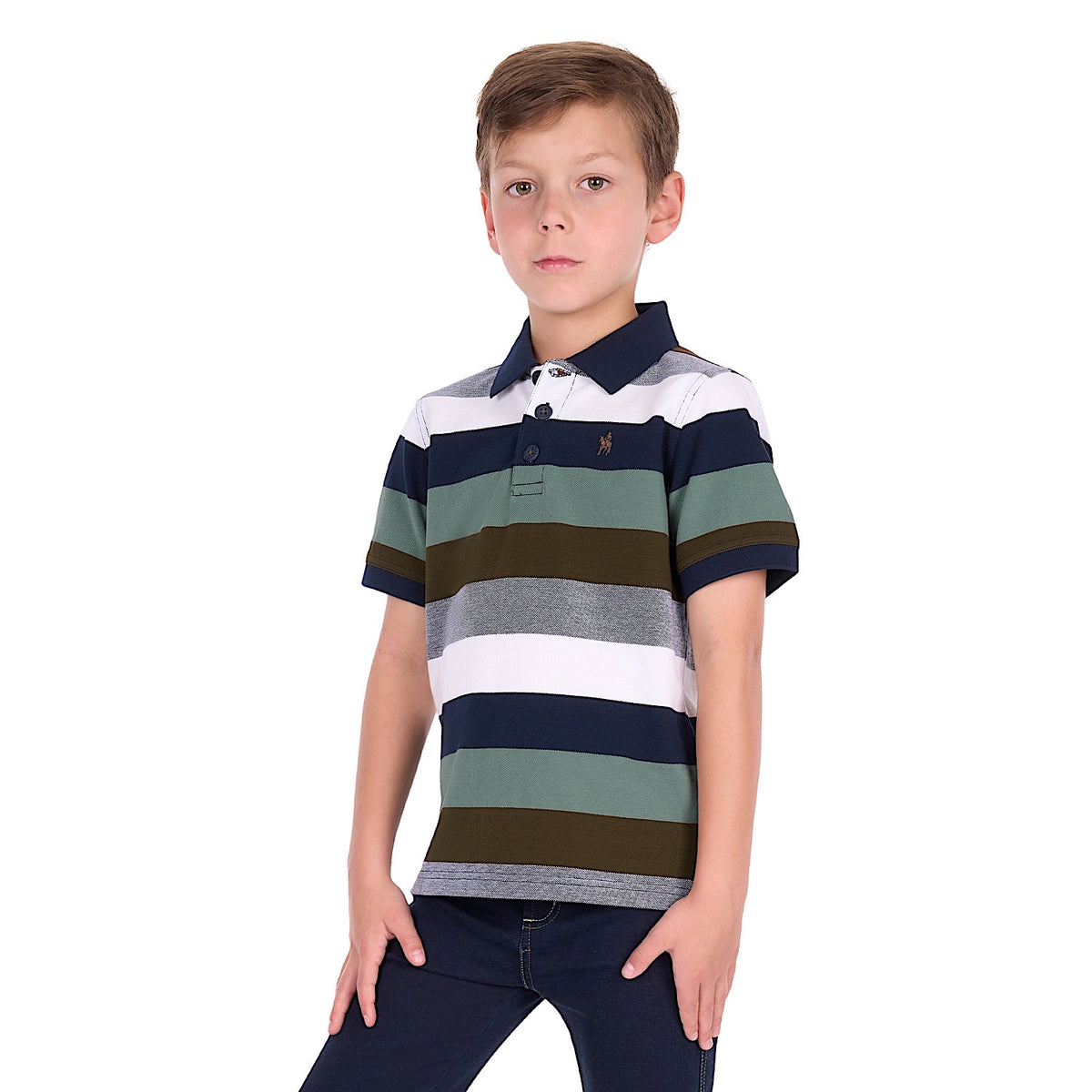 Thomas Cook Boy's Wayne Polo - Tan / Sage