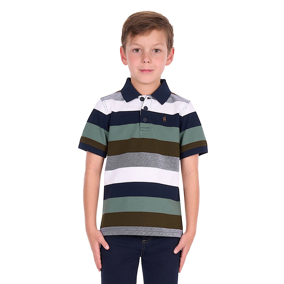 Thomas Cook Boy's Wayne Polo - Tan / Sage