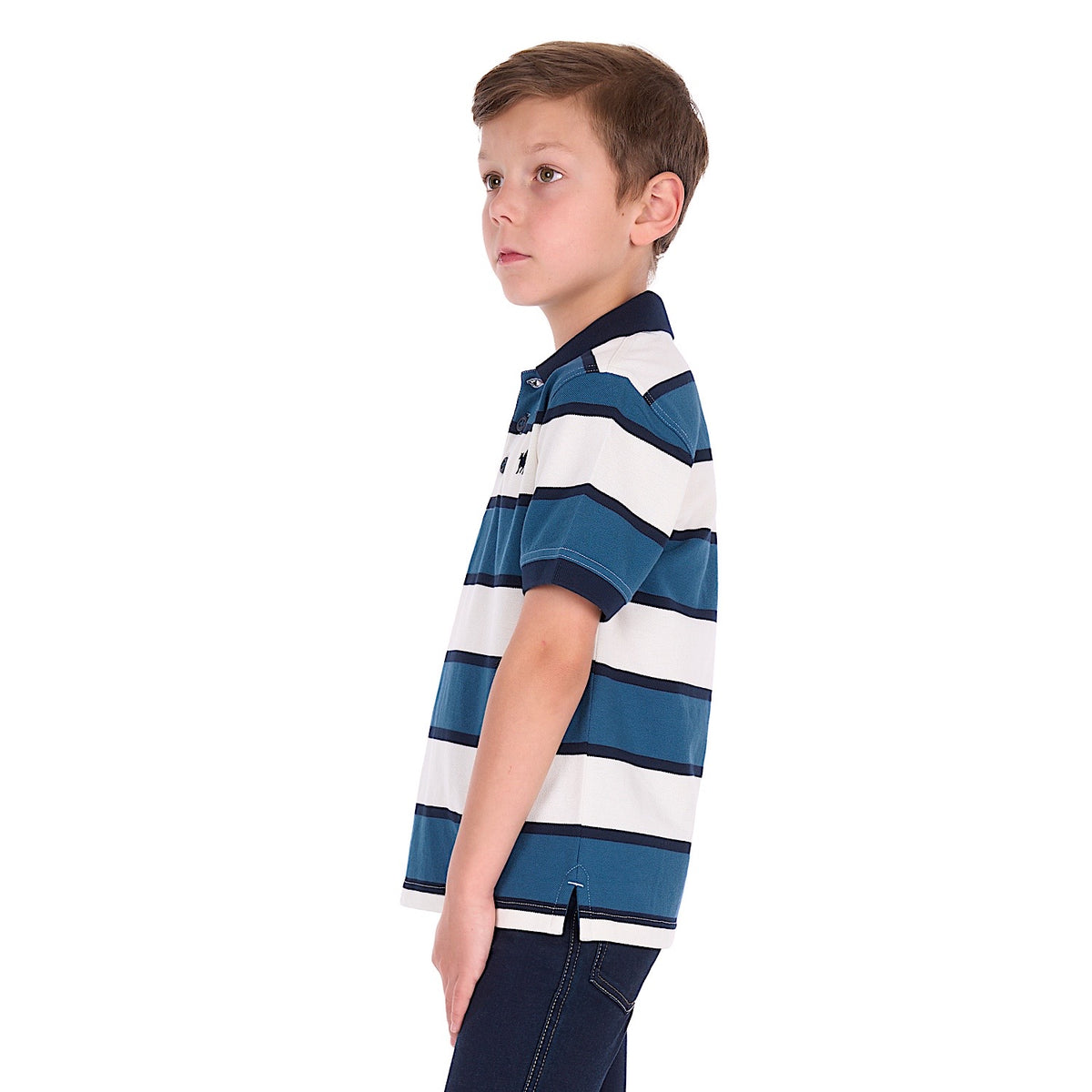 Thomas Cook Boy's Martin Polo - Off White / Washed Blue