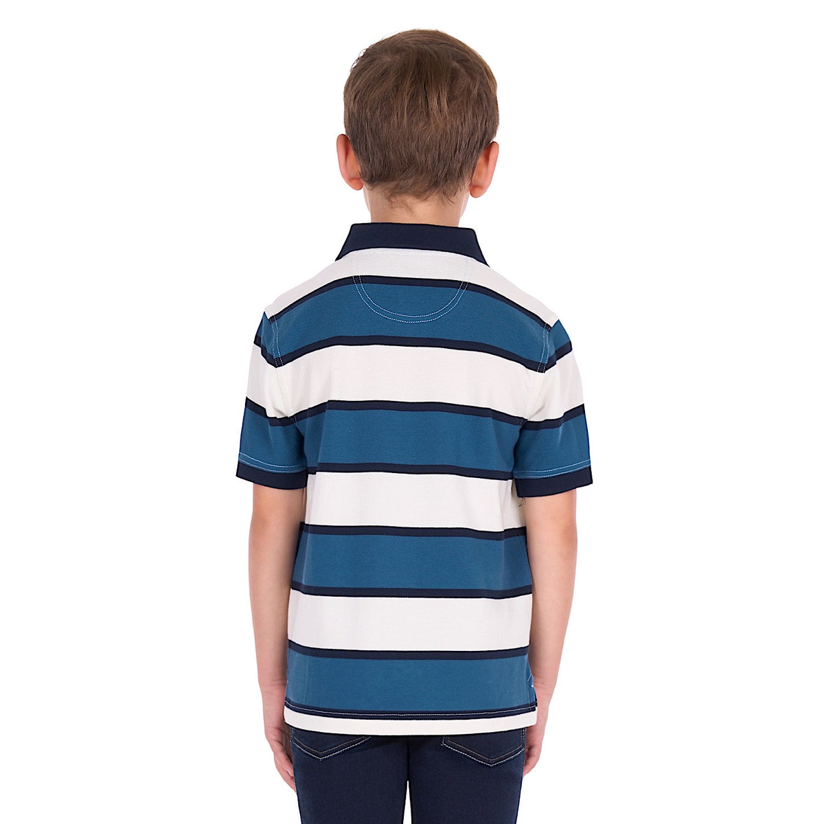 Thomas Cook Boy's Martin Polo - Off White / Washed Blue