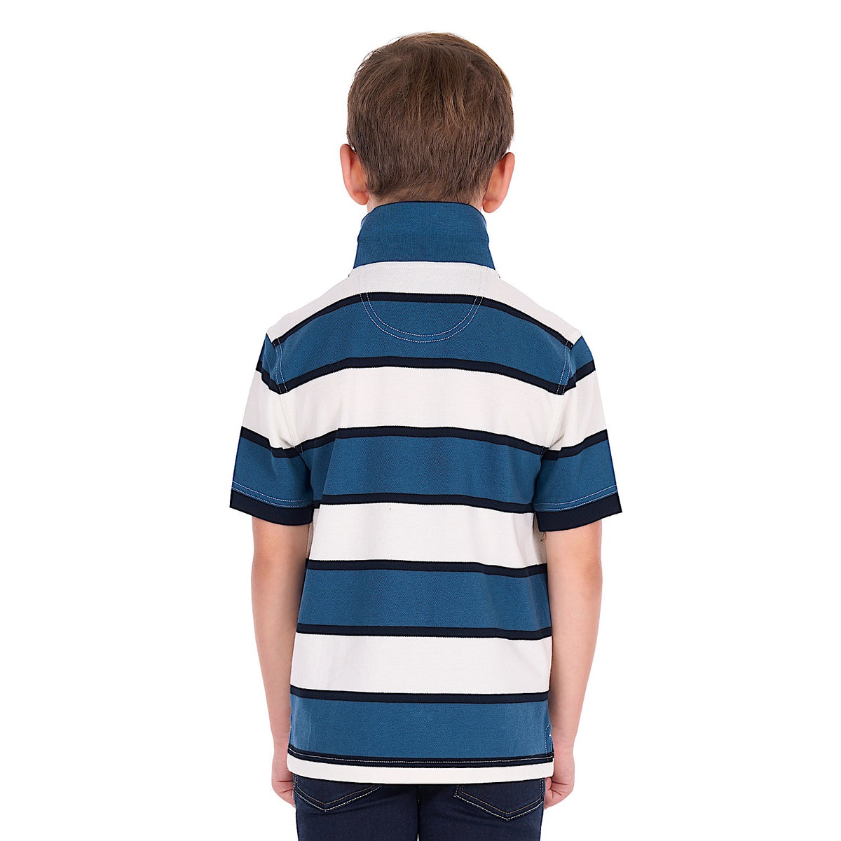 Thomas Cook Boy's Martin Polo - Off White / Washed Blue