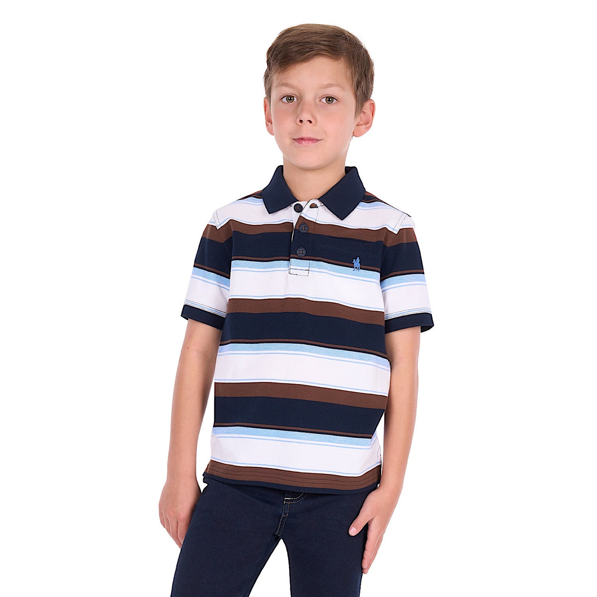 Thomas Cook Boy's Randy Polo - Navy / Rust