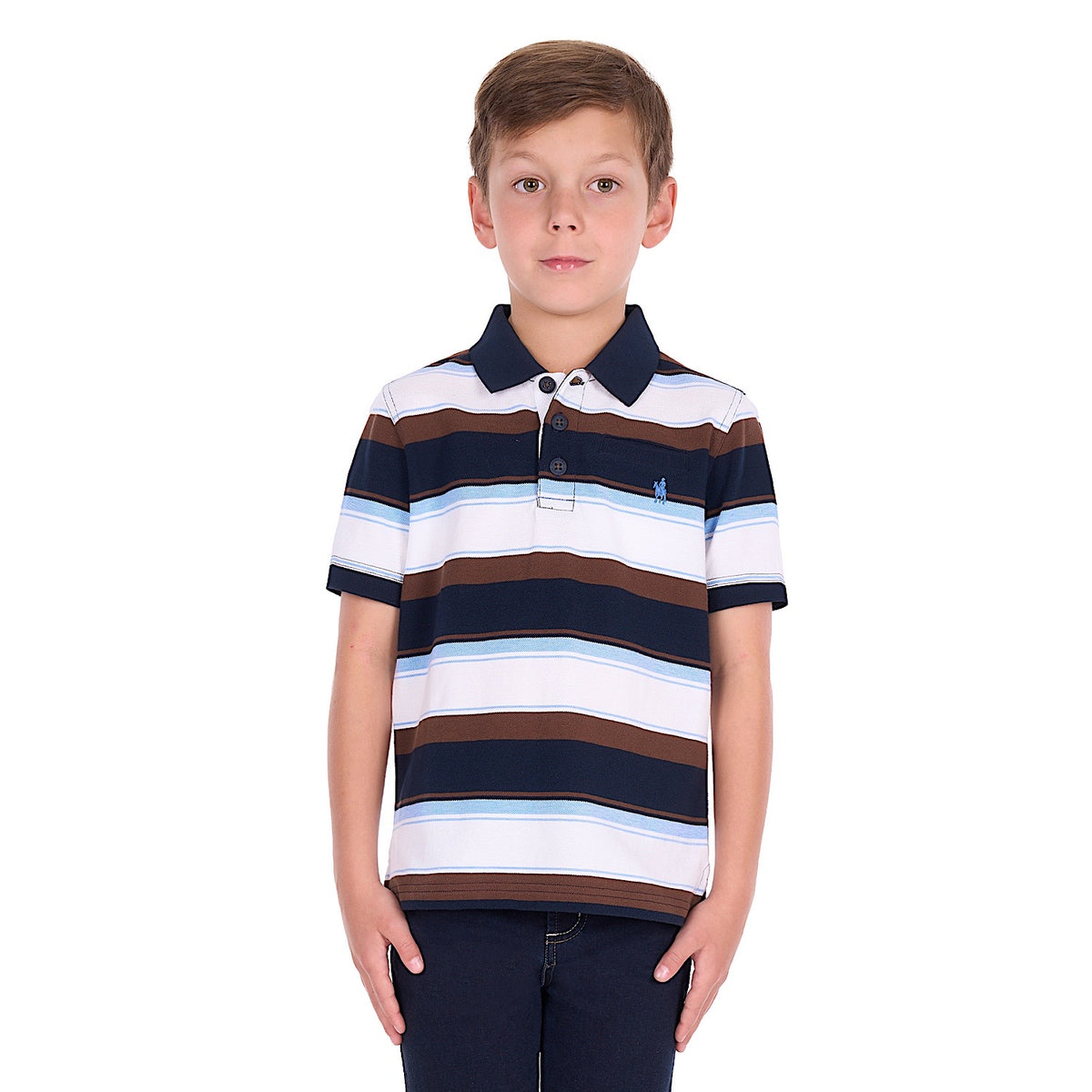 Thomas Cook Boy's Randy Polo - Navy / Rust