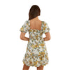 Ringers Western Women's Tahlia Shirred Mini Dress - White Yellow Roses