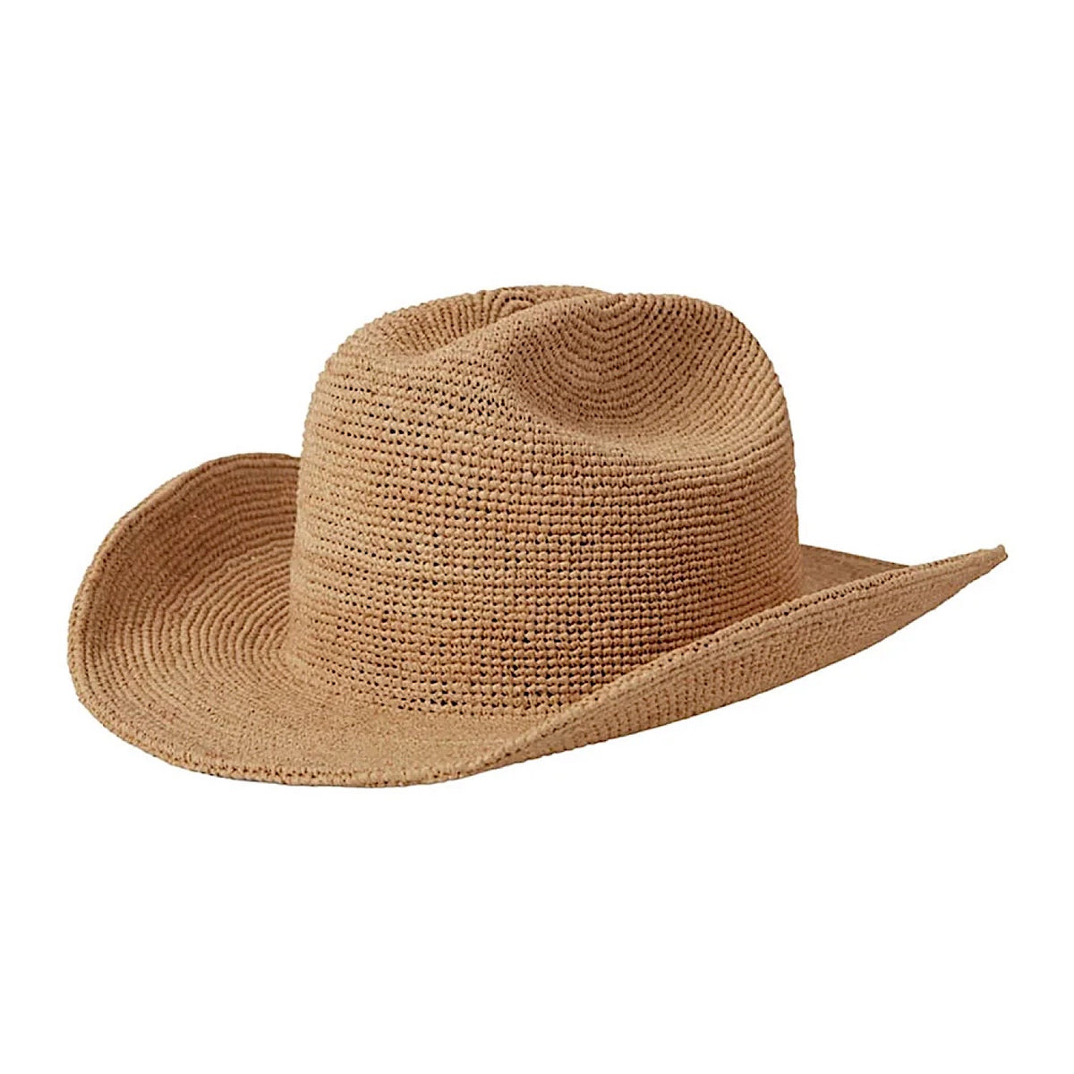 Brixton Odessa Straw Packable Cowboy Hat - Tan