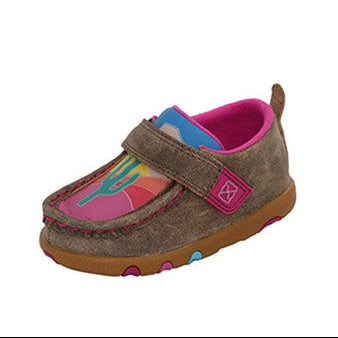 TCICA0023-Twisted X INFANT Casual Mocs - Cactus Sky / Brown Bomber