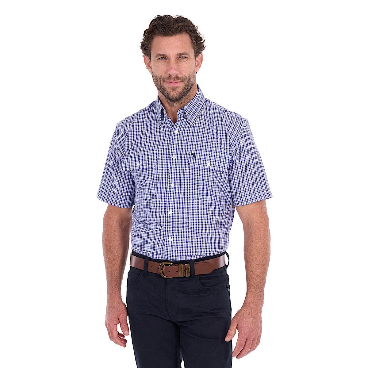 Thomas Cook Men's Wentworth Short Sleeve Shirt - Navy/Blue