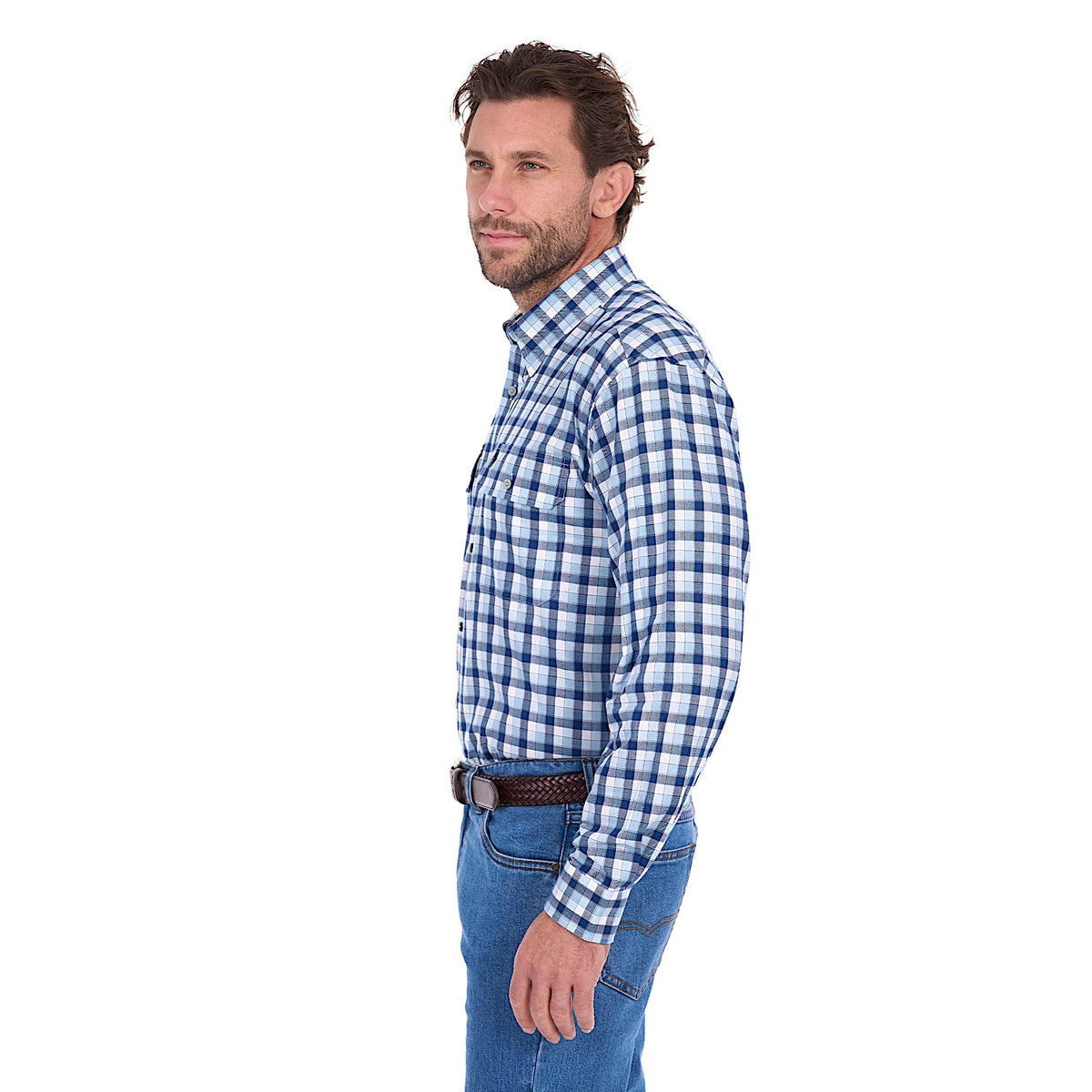 Thomas Cook Men's Mitchell 2 Pocket Shirt - Navy/Light Blue