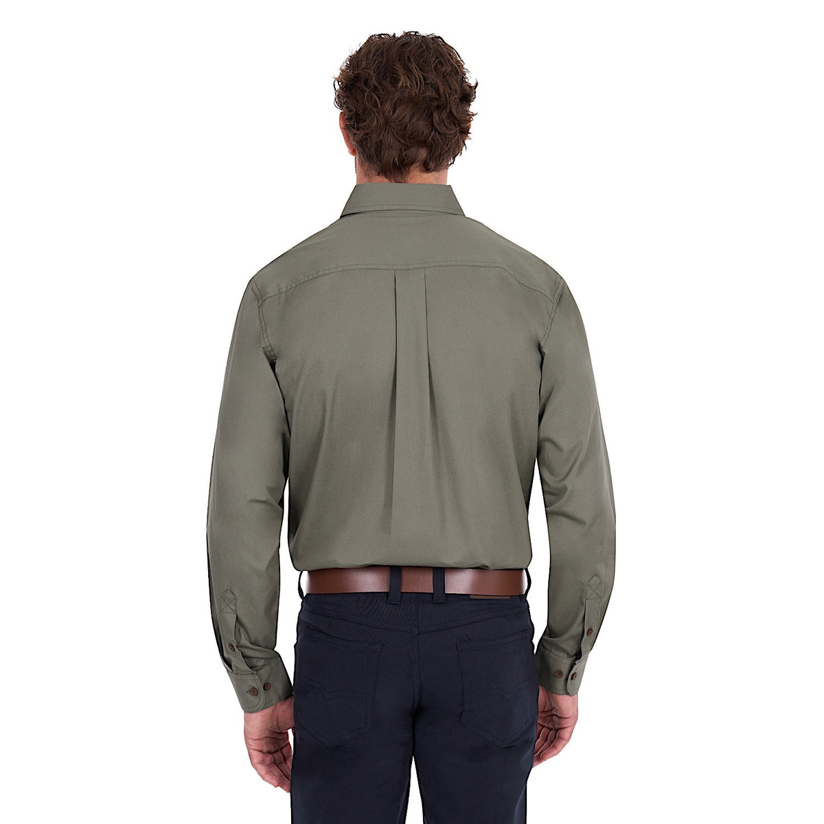 Thomas Cook Light Drill 1/2 Plkt L/S 2 Pocket Shirt - Military