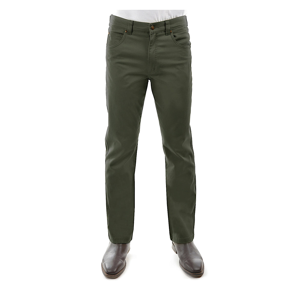 Thomas Cook Men's Tailored Moleskin Jean 32" Leg Olive