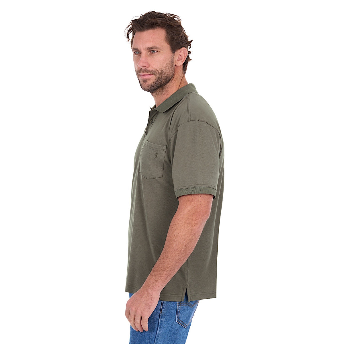 Thomas Cook Men's Bamboo 1 Pocket Polo - Military